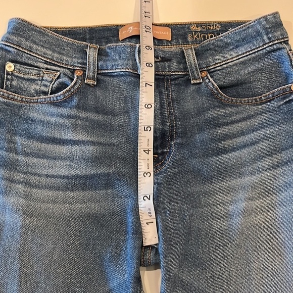 7 For All Mankind Luxe Vintage The Ankle Skinny Size 27 - Picture 5 of 16